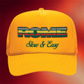 The Merch Collective Merch Rome Slow And Easy Trucker Hat Embroidered Gifts For Band Fans - Merchluma