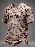 I'm Fine T-Shirt Halloween Spooky Tee Great Halloween Apparel Finds - Merchluma
