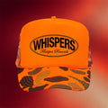 Whispers Merch Orange Camo Trucker Hat Whispers Cap Cool Gift For Him - Merchluma