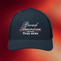Fox News Merch Fox News Proud American Trucker Hat Embroidered Gifts For Dad - Merchluma