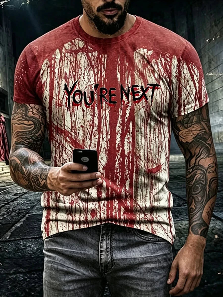 You're Next Horror Blood Splatter T-Shirt Horror Blood Merch Birthday Presents For Him - Merchluma