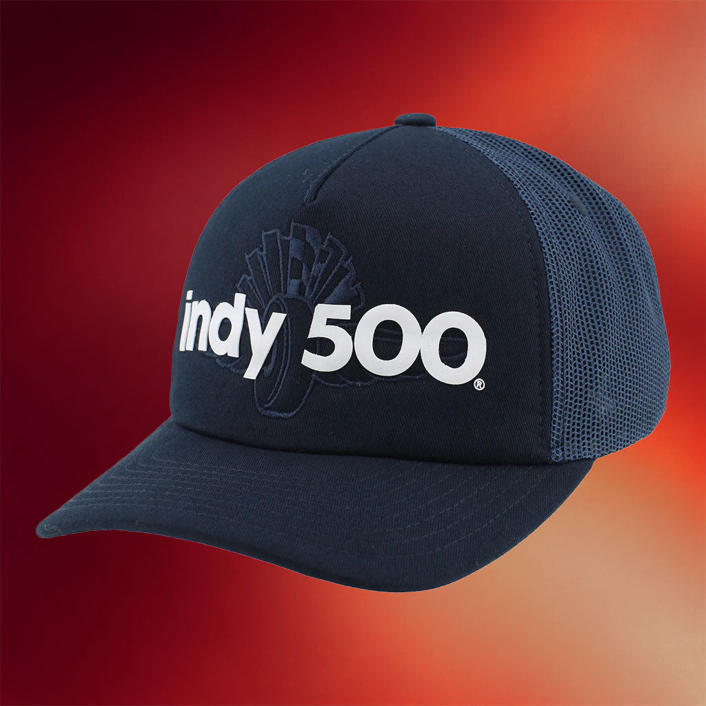 Indianapolis Motor Speedway Merch Indy 500 Embroidered Trucker Hat Birthday Gift For Dad - Merchluma