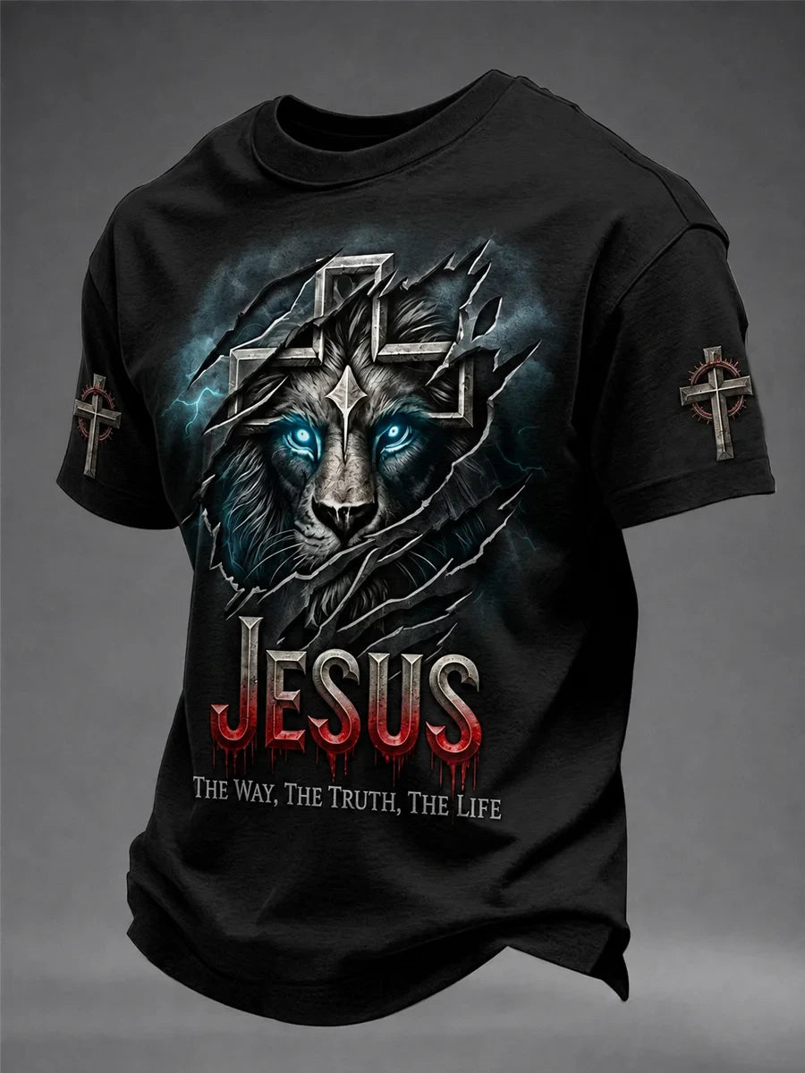 Jesus The Way The Truth The Life T-Shirt Christian Lion Tee Lover Gift Ideas - Merchluma