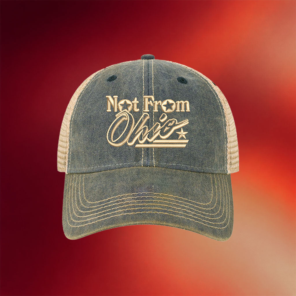 Toledo Merch 2026 Not From Ohio Trucker Hat Embroidered Gift Ideas For Brother - Merchluma