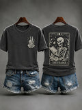 The Reader T-Shirt Skeleton Tarot Shirt New Halloween Outfit Ideas - Merchluma