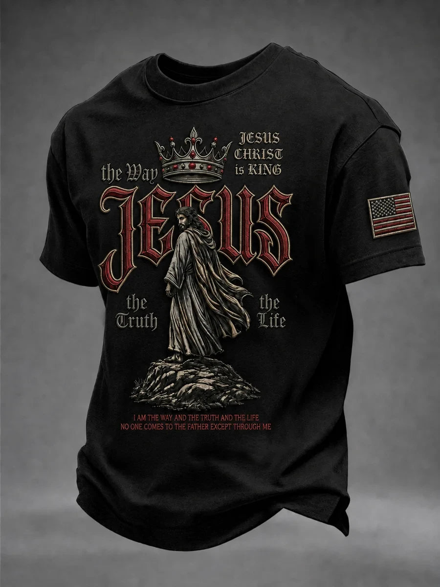 The Way The Truth The Life Jesus T-Shirt Religious Christian Merch Present For Dad - Merchluma