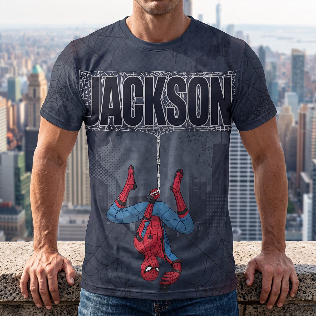 Personalized Spider- Man Web-Slinging Hero Shirt Superhero Merch Gifts For Movie Fans - Merchluma