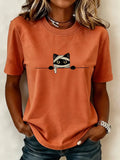 Cute Mummy Black Cat Peeking T-Shirt Halloween Cat Shirt Halloween Outfits For Women - Merchluma