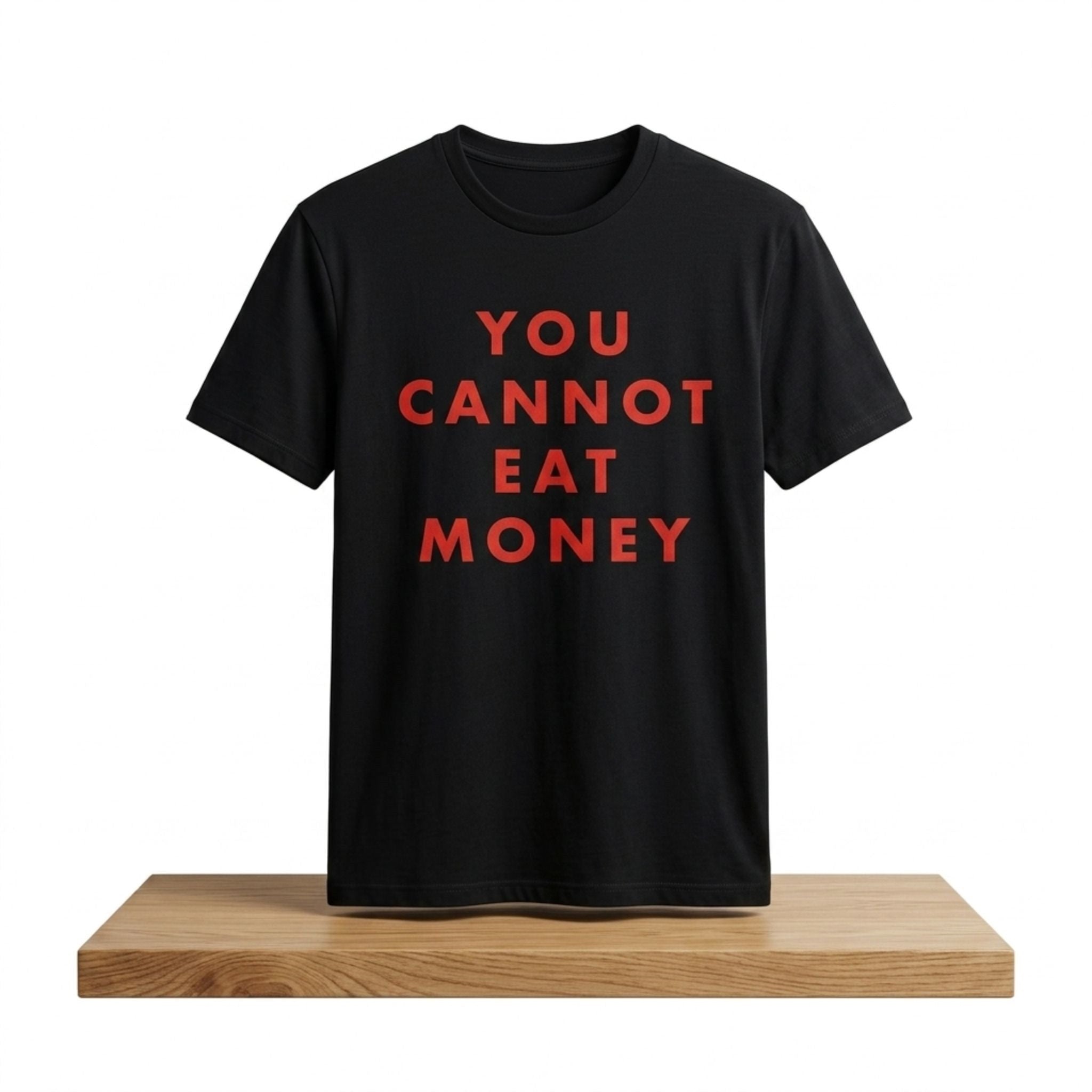 Aurora You Cannot Eat Money T-Shirt Black Funny Shirts Gift Ideas For Friends - Merchluma