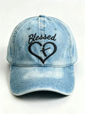 Blessed Heart Christian Cross Baseball Cap Faith Clothes Gift For Her - Merchluma