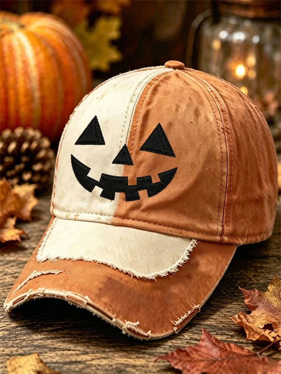 Jack O Lantern Pumpkin Face Hat Halloween Cap Cool Gifts For Fans - Merchluma