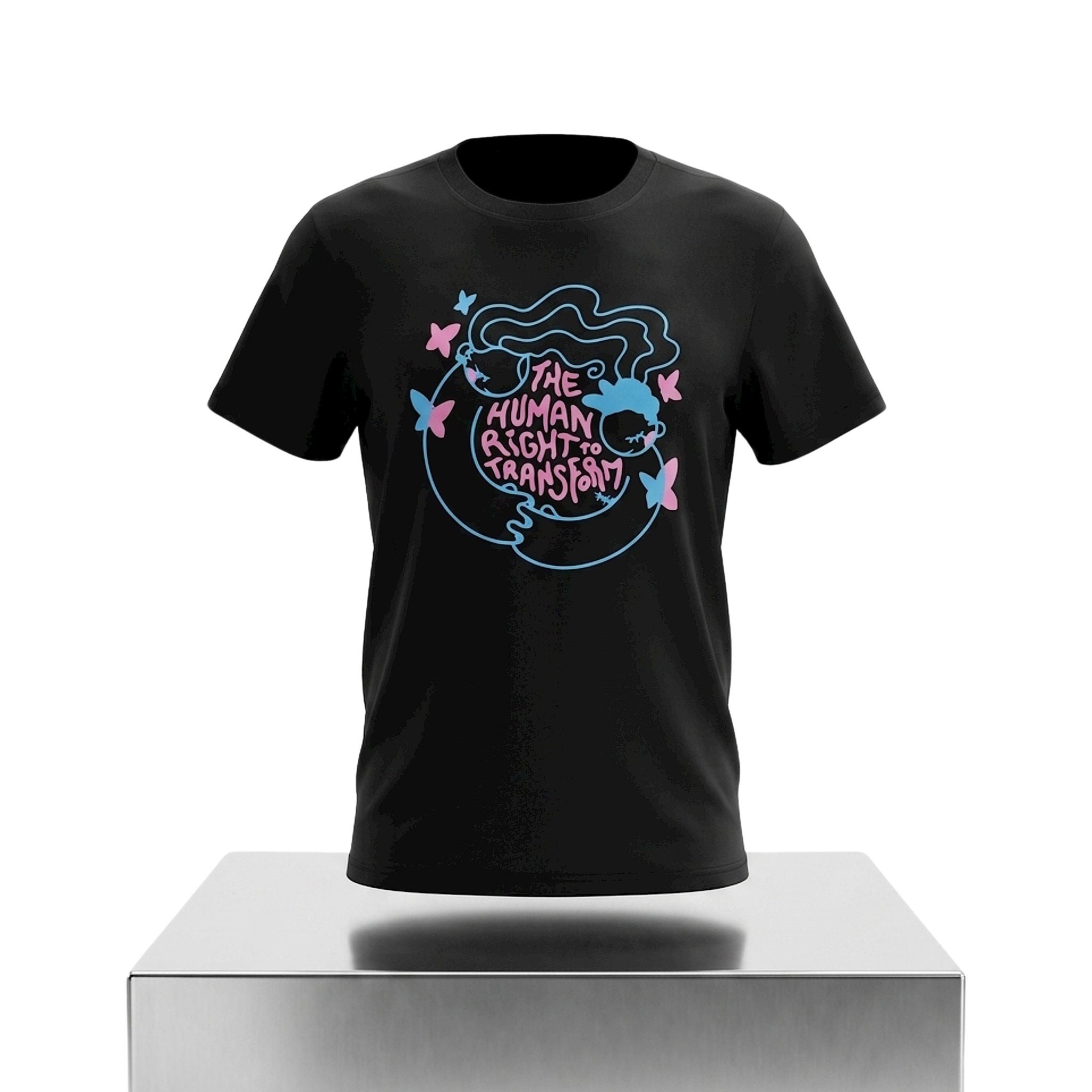 The Human Right To Transform Shirt Trans Rights T-Shirt LGBTQ Friend Gifts Ideas - Merchluma