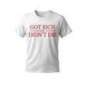 Got Rich And Didn't Die T-Shirt White 50 Cent Merch 2026 Gift For Dudes - Merchluma