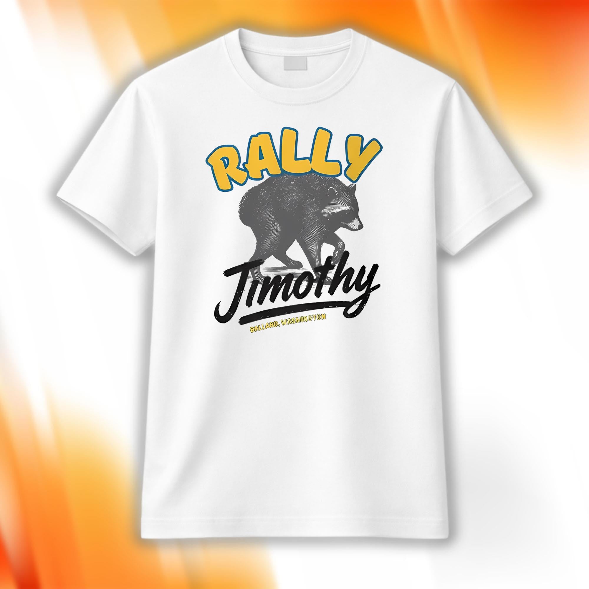 Rally Jimothy T-Shirt White Viral Seattle Feral Legend Shirt Gift For Brothers - Merchluma