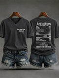 Salvation Jesus Paid It All V-Neck Shirt Bible Verse Apparel Gift For Christian Friends - Merchluma