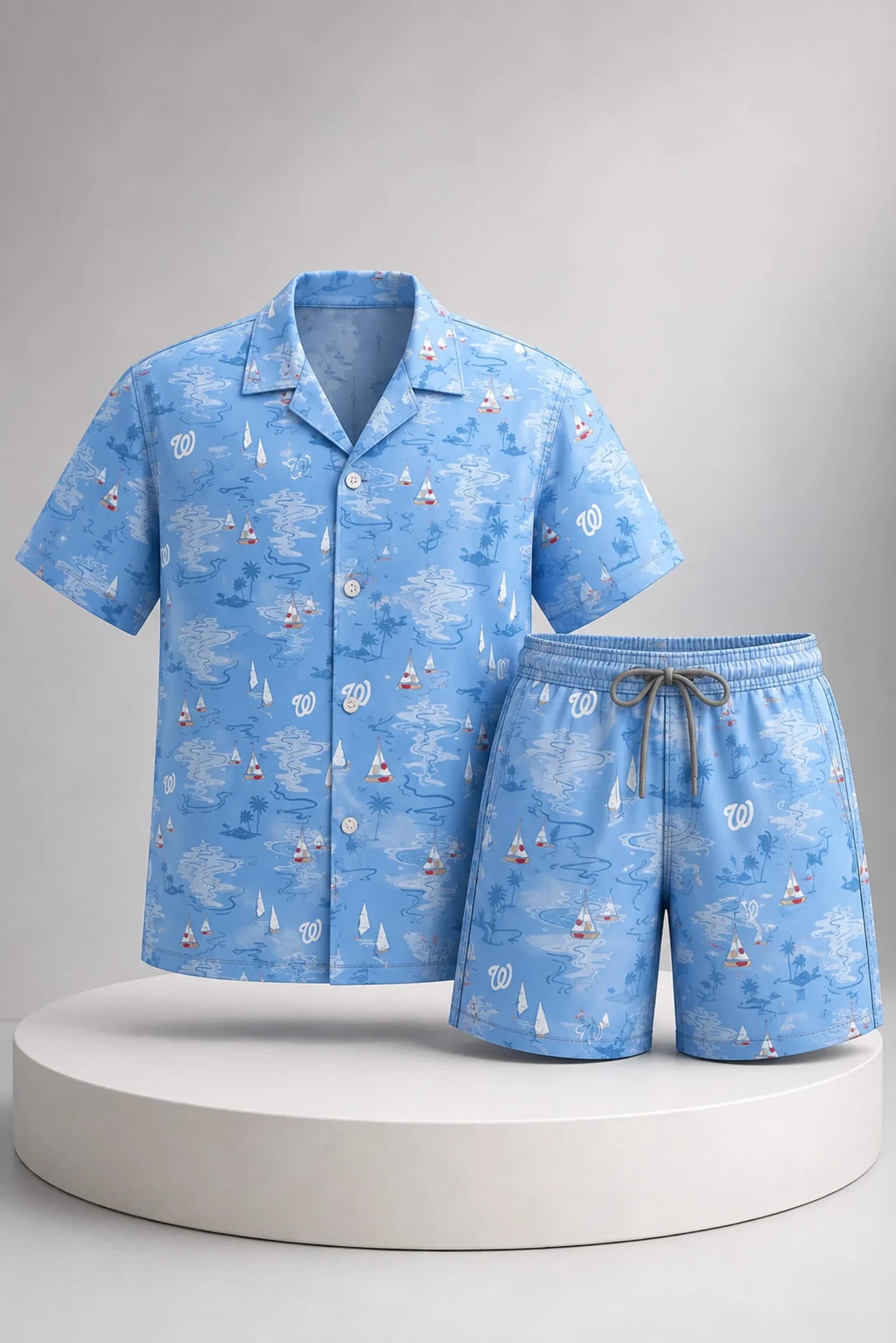Washington Nationals Hawaiian Shirt And Shorts Set 2026 Washington Nationals Merch Fan Gifts - Merchluma