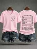 Jesus Paid It All Print Casual V-Neck Shirt Love Like Jesus Bible Apparel Faith Based Gift - Merchluma