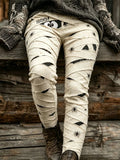Spiders And Webs Mummy Wrap Trousers Leggings Halloween Spooky Boo Merch Gift For Her - Merchluma