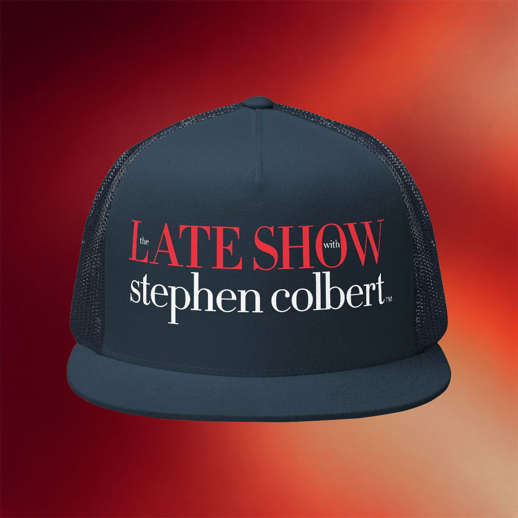 Late Show Merch 2026 The Late Show with Stephen Colbert Logo Snapback Trucker Hat BFF Gifts - Merchluma