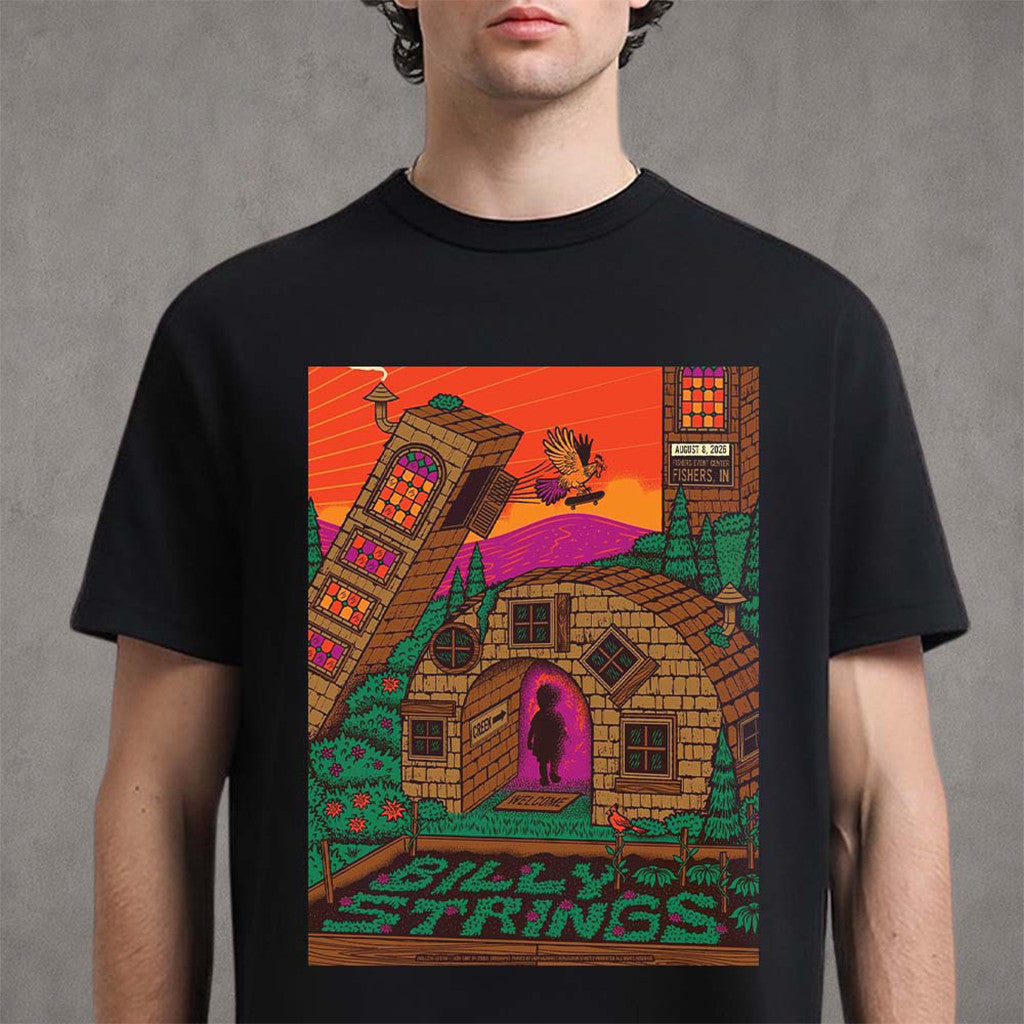 Billy Strings Fishers IN 2026 Night 3 Poster T-Shirt Black Billy Strings Merch Gift For Fans - Merchluma