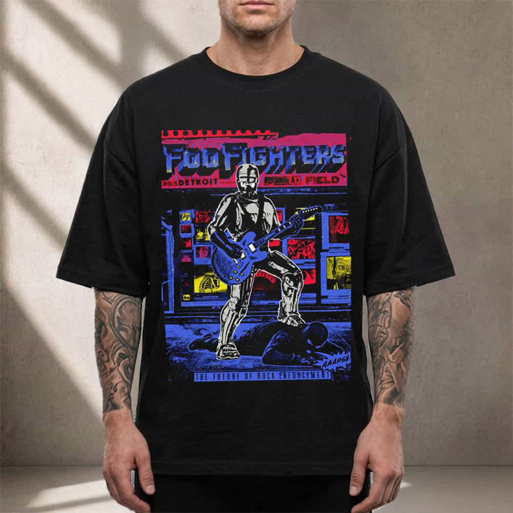 Foo Fighters Detroit Event Poster 2026 T-Shirt The Future Of Rock Enforcement Tee FF Tour Merch - Merchluma