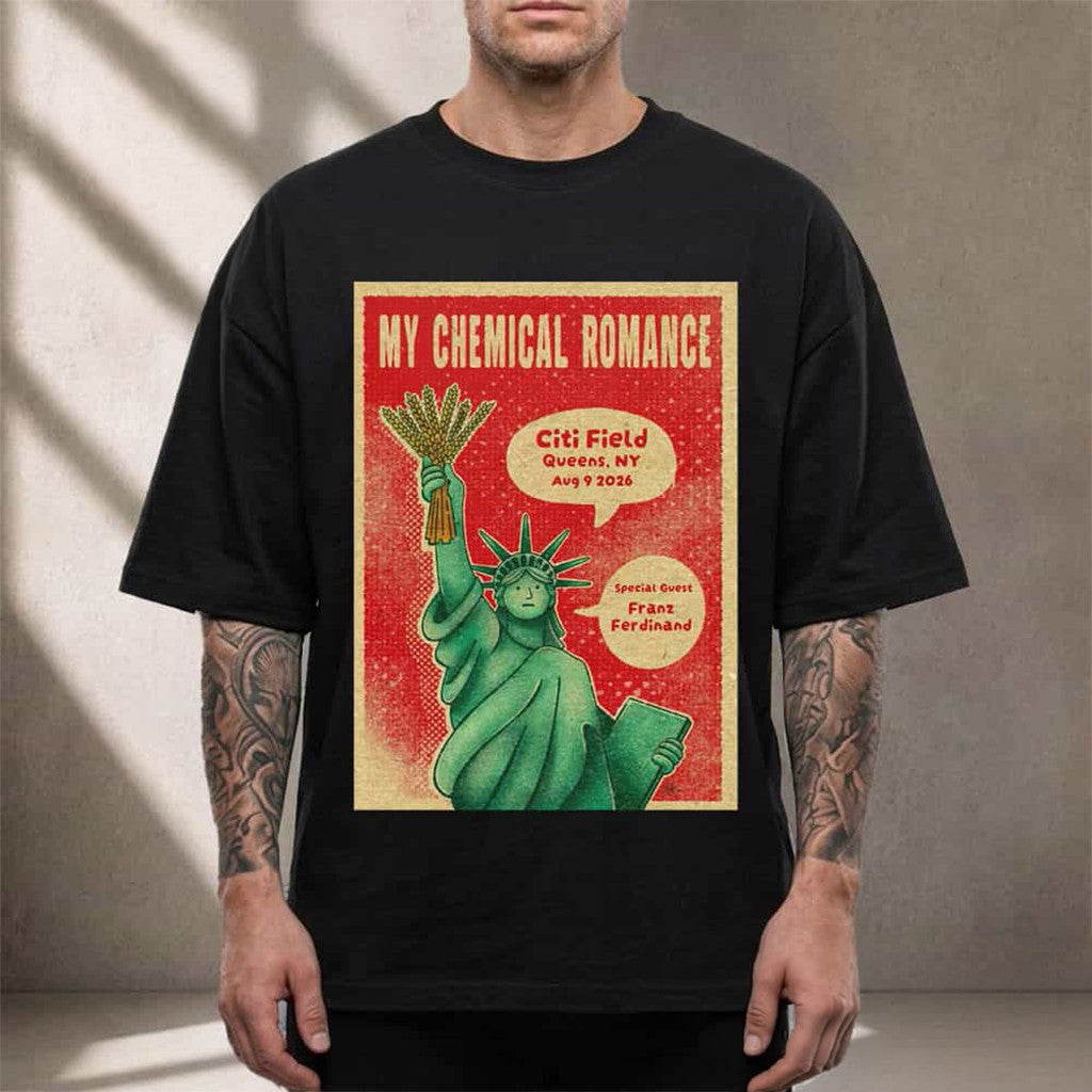 My Chemical Romance Event Poster 2026 T-Shirt Queens New York Shirt MCR Merch Gift For Fans - Merchluma