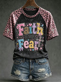 Women's Faith Themed Fun Slogan Pattern T-Shirt Cute Christian Apparel Gift For Bestie - Merchluma