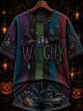 Women's Witchy T-Shirt Halloween Themed Apparel Best Gifts For Friends - Merchluma
