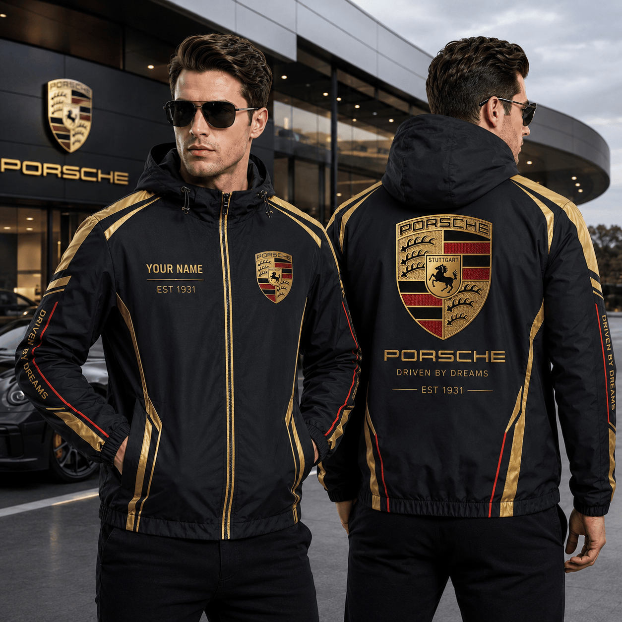 Personalized Pors 2026 Sport Windbreaker Jacket Driven By Dreams Pors Merch Gift For Dad - Merchluma