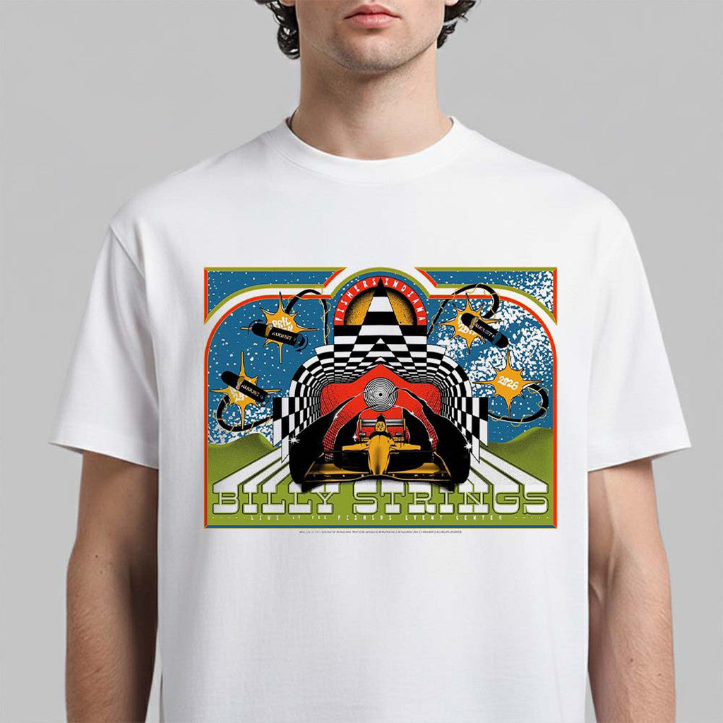 Billy Strings Fishers IN 2026 All Dates Poster T-Shirt White Billy Strings Merch Music Fan Gift - Merchluma
