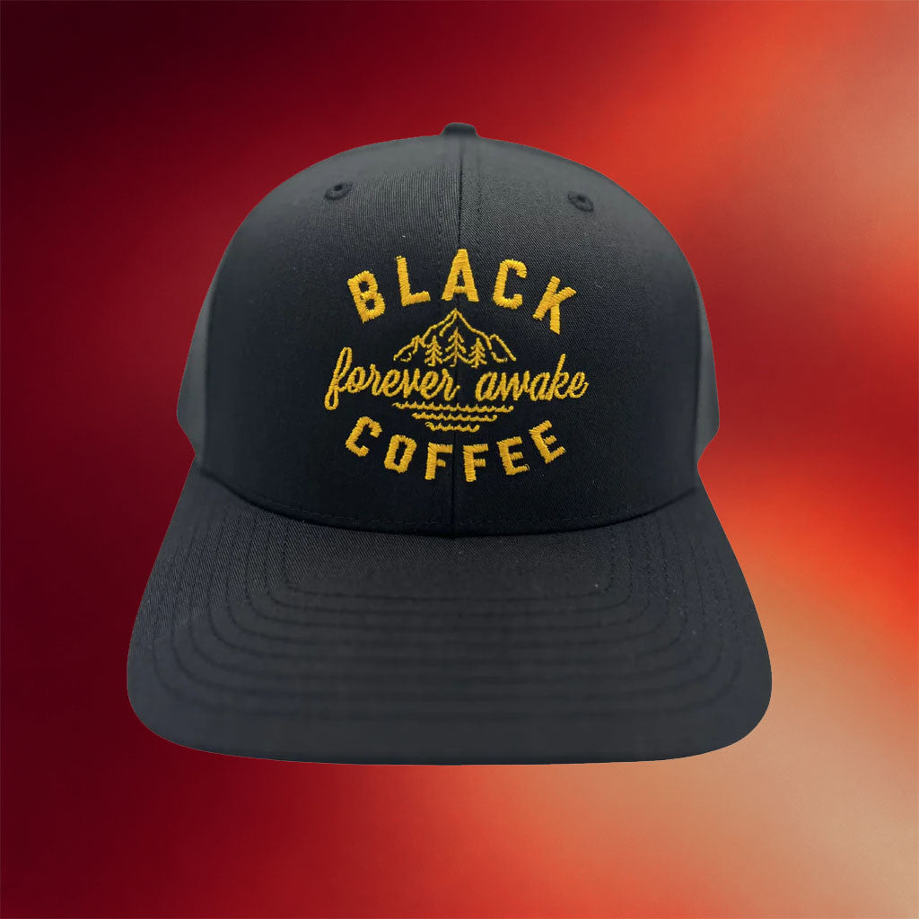 Black Coffee Apparel Merch 2026 Classic Snapback Hat Embroidered Black Coffee Forever Awake Cap - Merchluma
