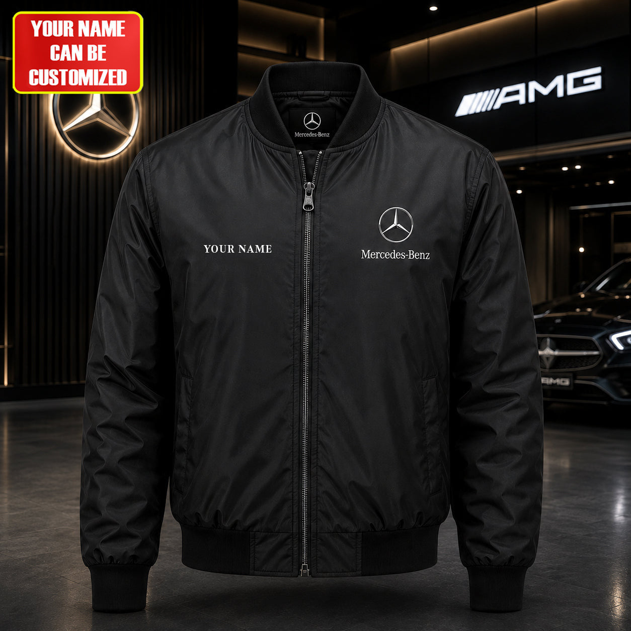 Personalized Merc 2026 Bomber Jacket Car Enthusiast Apparel Present For Dad - Merchluma
