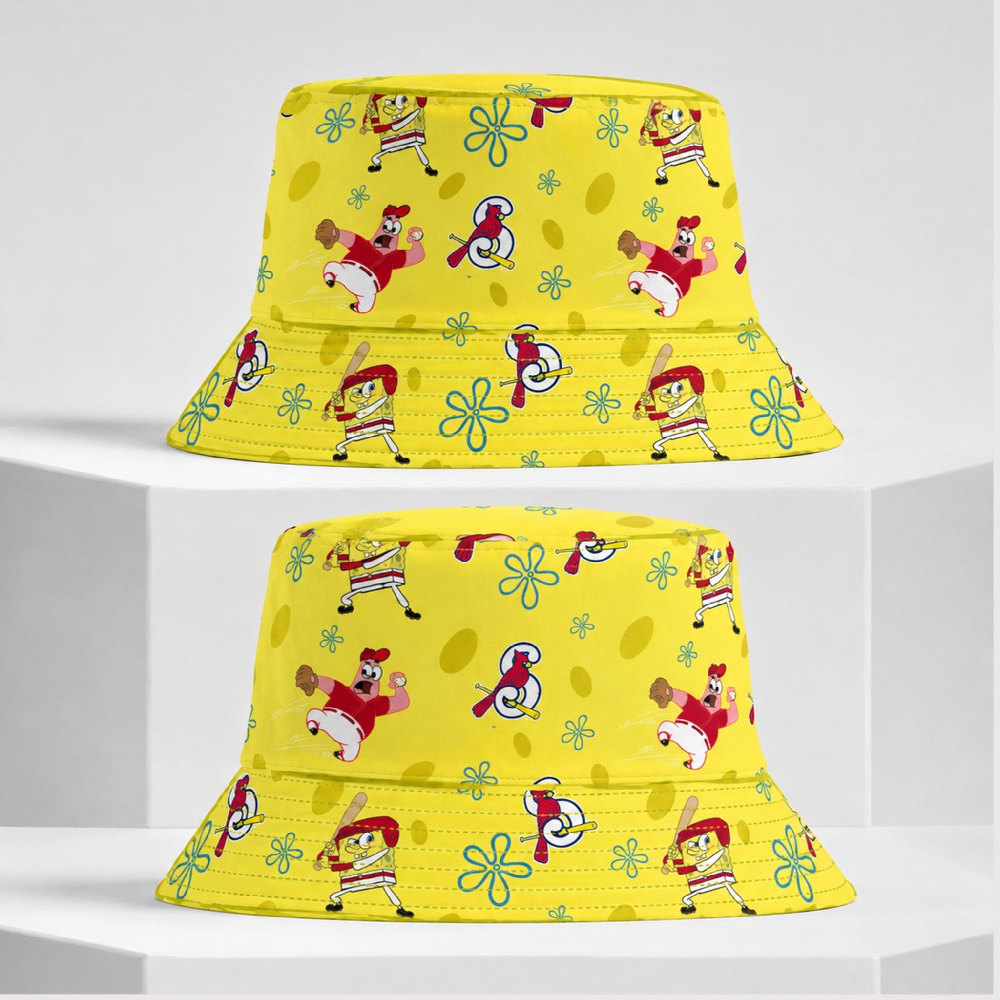 Springfield Cardinals SpongeBob Bucket Hat 2026 Springfield Cardinals Merch Baseball Fan Gifts - Merchluma