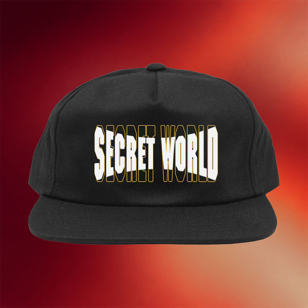 Last Ride Records Merch 2026 Secret World Yellow Logo Snapback Hat Embroidered Gifts For Son - Merchluma