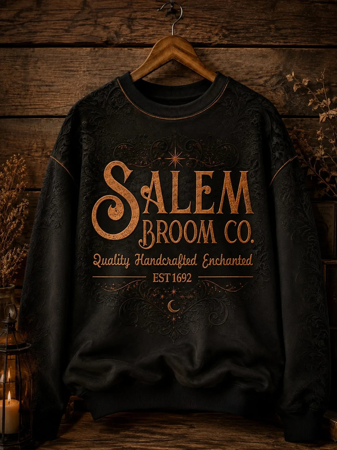 Salem Broom Company Sweatshirt Quality Handcrafted Enchanted Apparel Gift For Friends - Merchluma