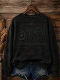 Women's Salem Broom Company Sweatshirt Quality Handcrafted Enchanted Apparel Gift For Sister - Merchluma