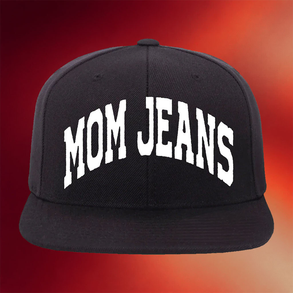 Mom Jeans Merch 2026 Arch Snapback Hat Embroidered Best Gift For Rock Band Fans - Merchluma