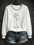 Women's Hail Mary Full Of Grace Sweatshirt Cute Christian Gift For Girlfriend - Merchluma