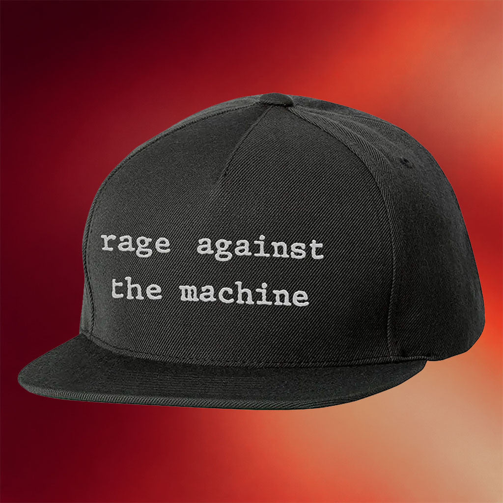 Rage Against The Machine Merch Embroidered Logo Snapback Hat Music Lover Gifts For Him - Merchluma