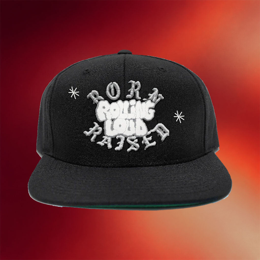 Rolling Loud Merch Embroidered BR X RL Cloud Snapback Hat Music Gift Ideas For Guys - Merchluma