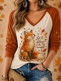 Let It Blow In The Wind V-Neck Long Sleeve Shirt Good Halloween Outfits Gift For Bestie - Merchluma