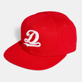 Dreamville Merch Dreamville Classic D Logo Embroidered Snapback Hat Red White Gifts For Fans - Merchluma