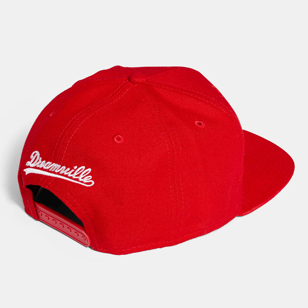 Dreamville Merch Dreamville Classic D Logo Embroidered Snapback Hat Red White Gifts For Fans - Merchluma