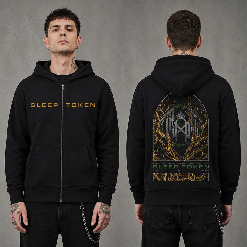 Sleep Token Winter Offering 2026 Collection Twisted Branches Zip Hoodie Sleep Token Merch - Merchluma