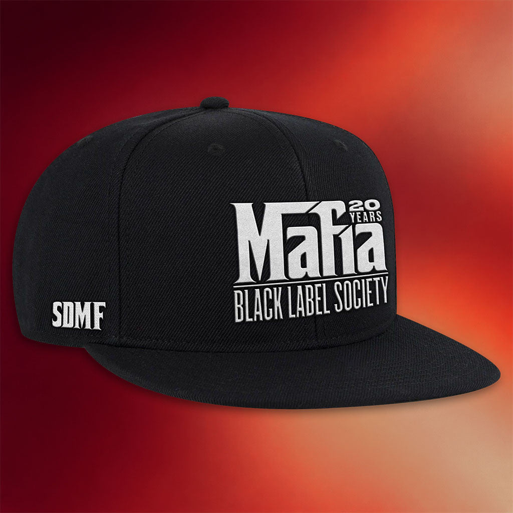 Black Label Society Merch Mafia 20 Year Anniversary Snapback Hat Embroidered Dad Gifts - Merchluma