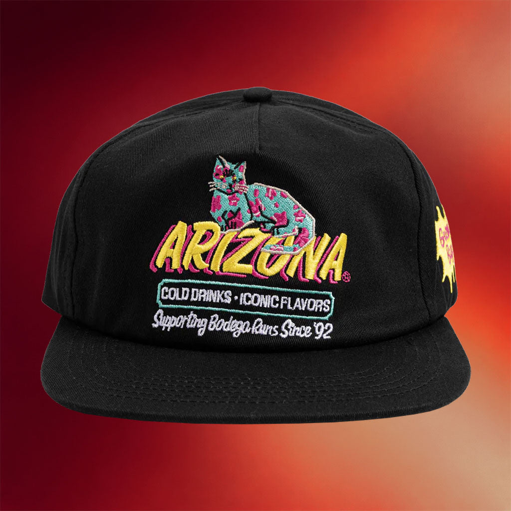 Drinkarizona Merch 2026 Black Bodega Cat Snapback Hat Embroidered Gifts For Him - Merchluma