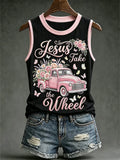 Jesus Take The Wheel Tank Top Ladies Halloween Outfits Gift For Friends - Merchluma