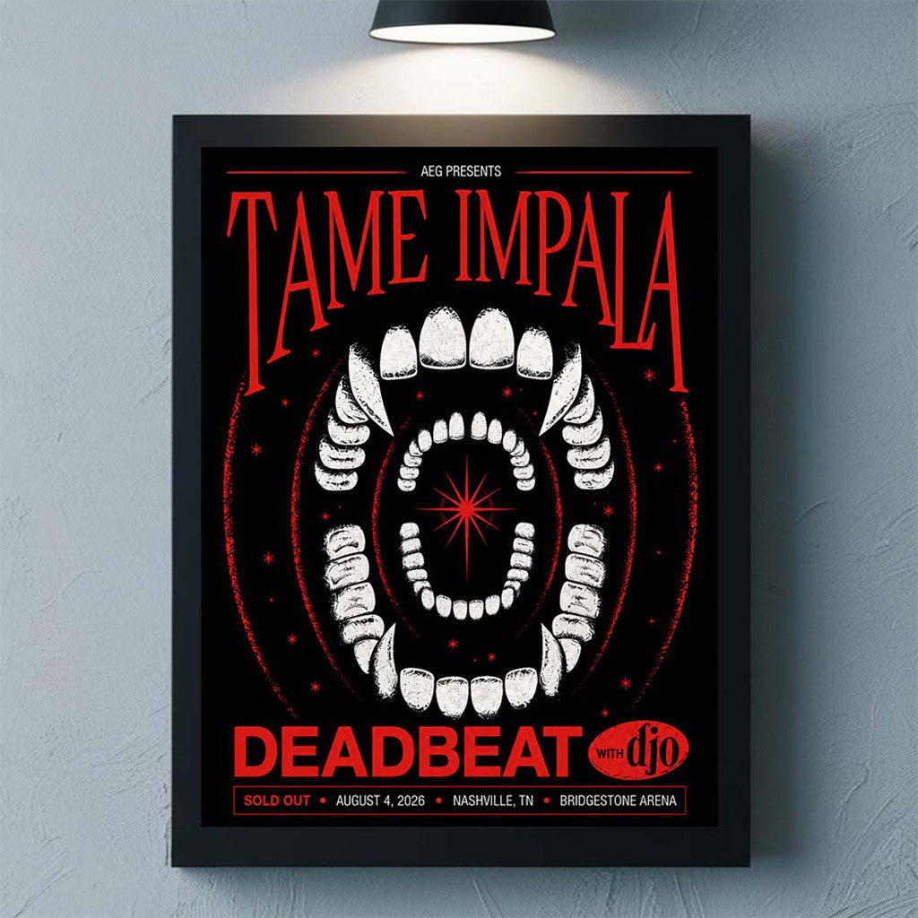 Tame Impala With Djo Nashville TN 2026 Event Poster Home Decor Tame Impala Deadbeat Merch - Merchluma