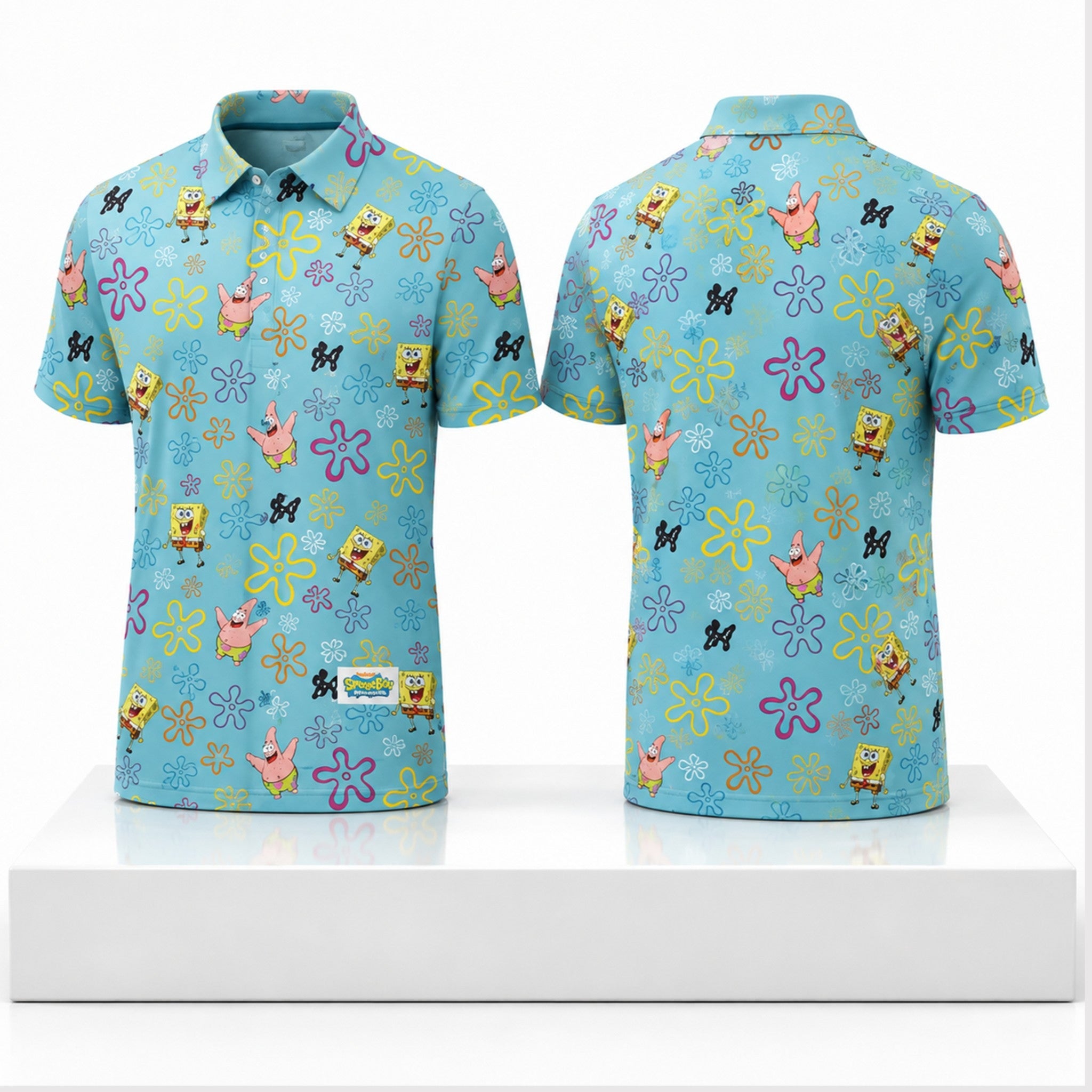 Marlins SpongeBob SquarePants Polo Shirt 2026 Marlins Merch Gifts For Brothers - Merchluma