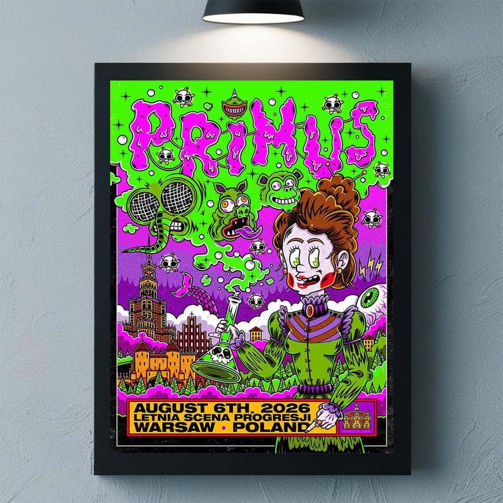 Primus Warsaw Poland 2026 Gig Poster Primus Merch Home Decor Gift For Rock Band Fans - Merchluma